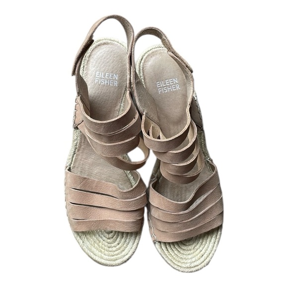 Eileen Fisher strappy wedge espadrille sandal - Picture 4 of 8